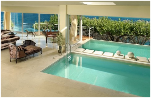 别墅室内游泳池，别墅游泳池，别墅泳池设计