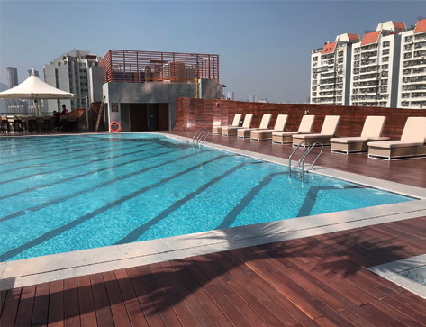 珠海龙珠达国际酒店室外恒温泳池案例